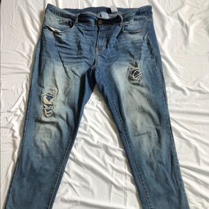 High Rise Jeggings with Rips